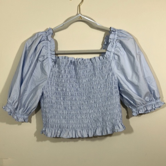 Levi's Rey Smocked Short Sleeve Blouse NWOTs - Picture 3 of 10